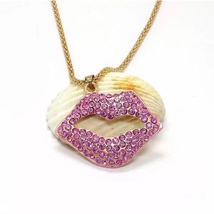 Pretty Pink Lips Necklace